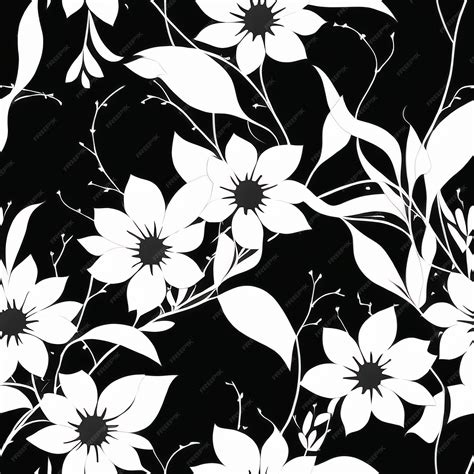 black and white floral pictures